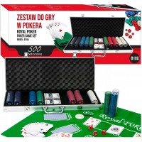 Pokerio rinkinys (500 žetonų) + kilimėlis